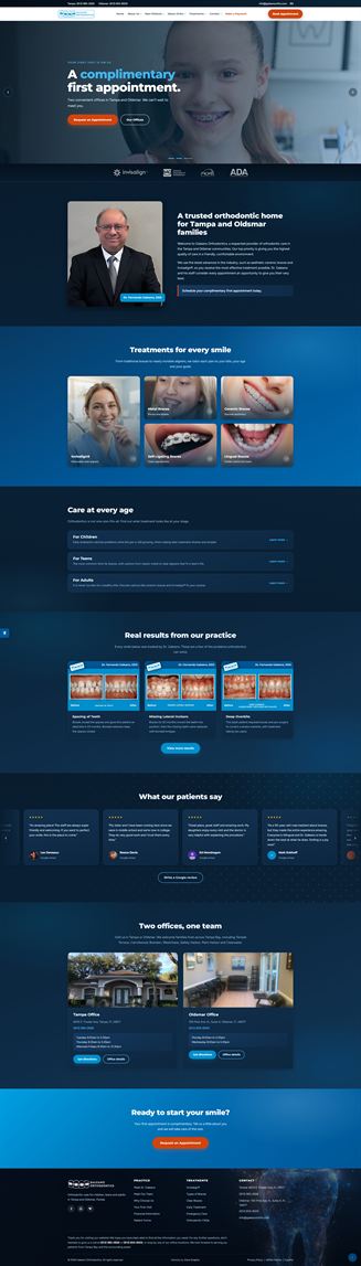 Galeano Orthodontics website by Zone Graphix