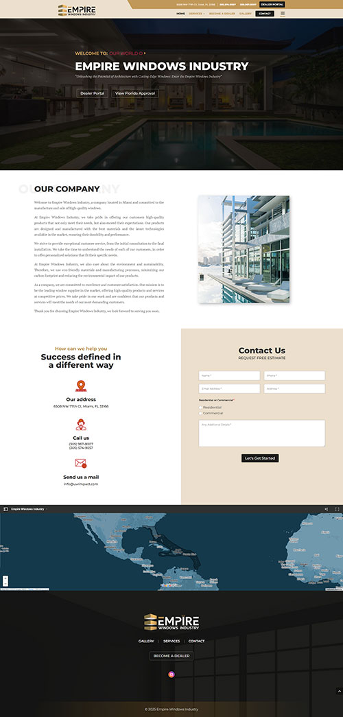 Empirewindustry website by Zone Graphix