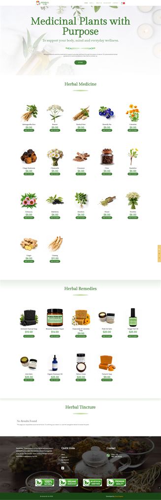 Herbalyai website by Zone Graphix