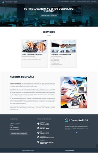 iConnected USA website by Zone Graphix