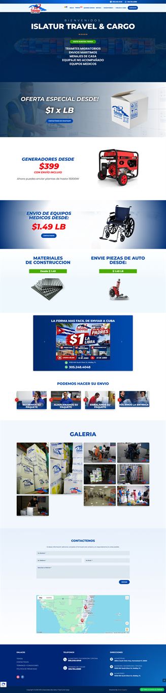 Islatur Travel website by Zone Graphix
