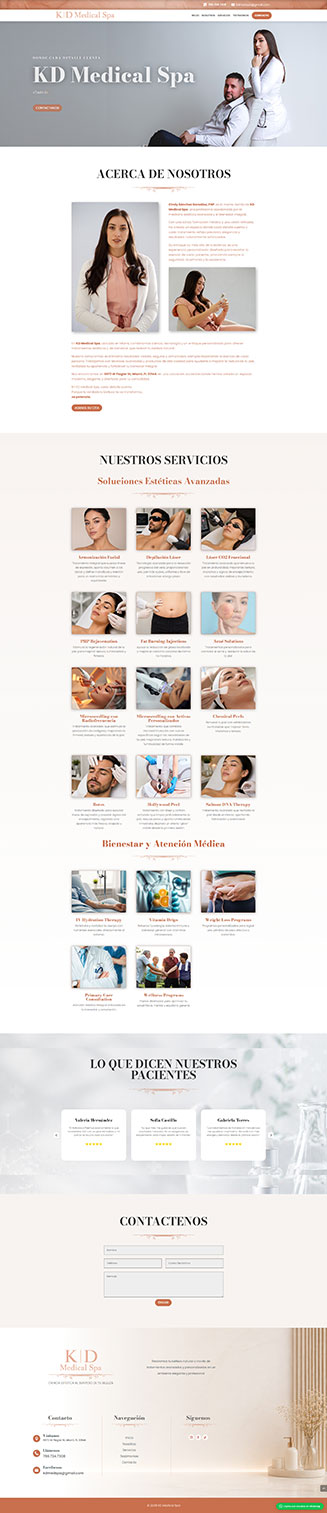 Kdmedicalspa website by Zone Graphix