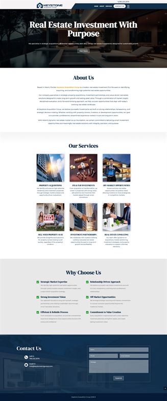 Keystone Acquisition Group website by Zone Graphix