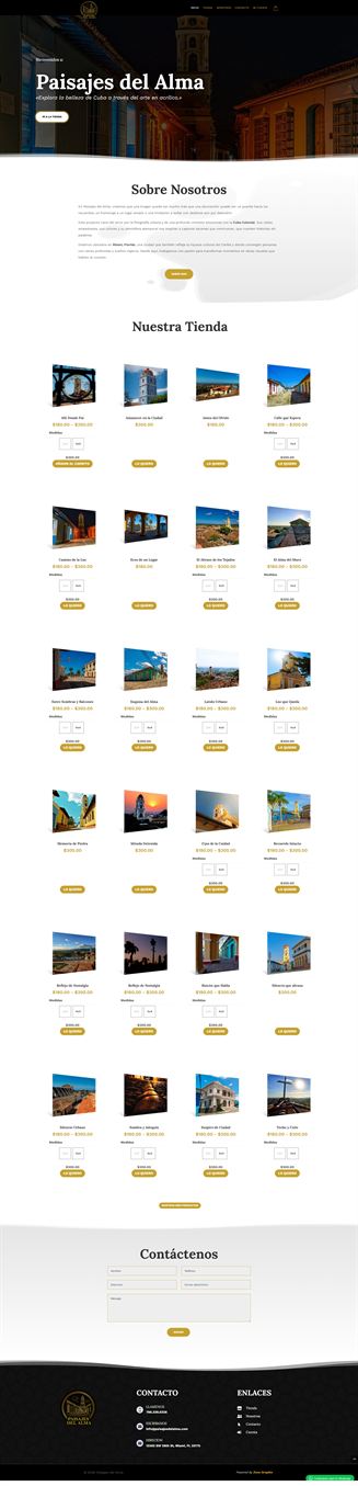 Paisajes del Alma website by Zone Graphix